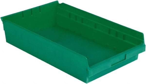 LEWISBins+ - 17-7/8" Deep, Green Hopper Shelf Bin - 4" High x 11-1/8" Wide x 17-7/8" Long - Eagle Tool & Supply