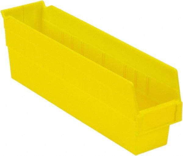 LEWISBins+ - 17-7/8" Deep, Yellow Hopper Shelf Bin - 6" High x 4-1/8" Wide x 17-7/8" Long - Eagle Tool & Supply