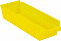 LEWISBins+ - 17-7/8" Deep, Yellow Hopper Shelf Bin - 4" High x 6-5/8" Wide x 17-7/8" Long - Eagle Tool & Supply