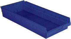 LEWISBins+ - 23-5/8" Deep, Blue Hopper Shelf Bin - 4" High x 11-1/8" Wide x 23-5/8" Long - Eagle Tool & Supply