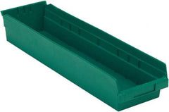 LEWISBins+ - 23-5/8" Deep, Green Hopper Shelf Bin - 4" High x 6-5/8" Wide x 23-5/8" Long - Eagle Tool & Supply