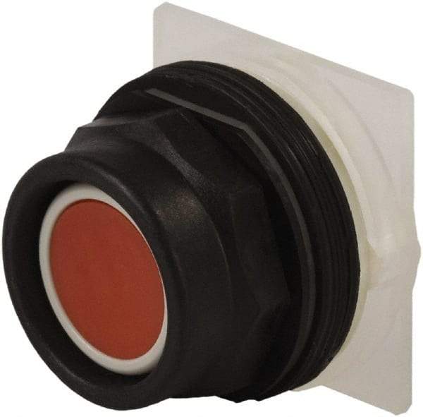 Schneider Electric - 30mm Mount Hole, Extended Straight, Pushbutton Switch Only - Red Pushbutton, Momentary (MO) - Eagle Tool & Supply