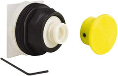 Schneider Electric - 30mm Mount Hole, Extended Mushroom Head, Pushbutton Switch Only - Round, Yellow Pushbutton, Momentary (MO) - Eagle Tool & Supply