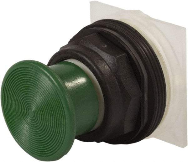 Schneider Electric - 30mm Mount Hole, Extended Straight, Pushbutton Switch Only - Green Pushbutton, Momentary (MO) - Eagle Tool & Supply