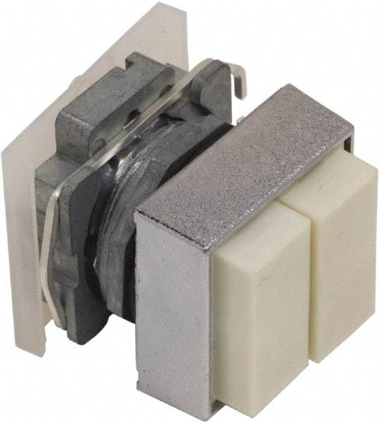 Schneider Electric - 30mm Mount Hole, Pushbutton Switch Only - Square, Nonilluminated, Momentary (MO) - Eagle Tool & Supply