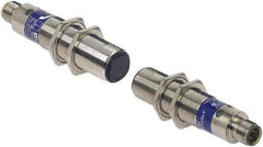 Telemecanique Sensors - M12 Connector, 30m Nominal Distance, Shock and Vibration Resistant, Through Beam Photoelectric Sensor - 12 to 24 VDC, 30 Hz, Brass, 95mm Long x 18mm Wide x 7 Inch High - Eagle Tool & Supply