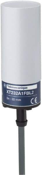 Telemecanique Sensors - 20mm Detection, Cylinder, Capacitive Proximity Sensor - IP67, 24 VAC/VDC, 80mm Long - Eagle Tool & Supply