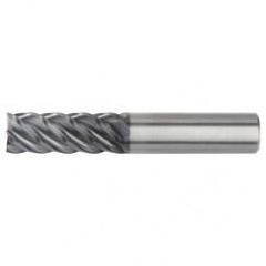 1x1x2-1/4x5 5FL Square Carbide End Mill-Round Shank-AlTiN - Eagle Tool & Supply