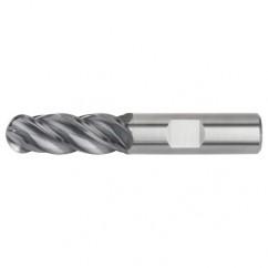 3/4x3/4x1-1/2x4 Ball Nose 4FL Carbide End Mill-Weldon Shank-AlTiN - Eagle Tool & Supply