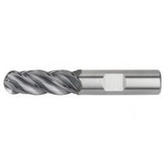 3/4x3/4x1-1/2x4 Ball Nose 4FL Carbide End Mill-Weldon Shank-AlTiN - Eagle Tool & Supply