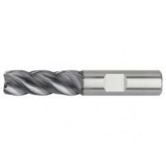 1/2x1/2x2x4 .060R 4FL Carbide End Mill-Weldon Shank-AlTiN - Eagle Tool & Supply