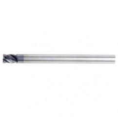3/8x3/8x1/2x4 4FL Square Carbide End Mill-Round Shank-TiAlN - Eagle Tool & Supply