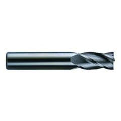 9/16 Dia. x 3-1/2 Overall Length 4-Flute Square End Solid Carbide SE End Mill-Round Shank-Center Cut-TiN - Eagle Tool & Supply