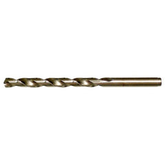 #15 RHS / RHC HSS-CO 8% (M42) 135 Degree Split Point NAS907 Type J Cobalt Heavy Duty Jobber Drill - Straw / Gold Oxide - Exact Industrial Supply