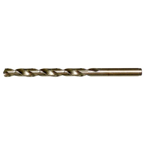 15/64 RHS / RHC HSS-CO 8% (M42) 135 Degree Split Point NAS907 Type J Cobalt Heavy Duty Jobber Drill - Straw / Gold Oxide - Exact Industrial Supply