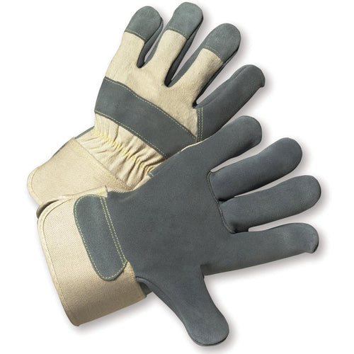 Premium Side Gray Leather Palm Gloves X-Large - Eagle Tool & Supply