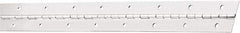 National Mfg. - 30" Long x 1-1/2" Wide, Stainless Steel Stainless Steel Coating Continuous Hinge - 0.042" Thick with Holes - Eagle Tool & Supply