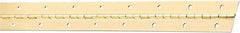 National Mfg. - 48" Long x 1-1/2" Wide, Steel Brass Finish Continuous Hinge - 0.042" Thick with Holes - Eagle Tool & Supply