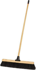 Harper Brush - 24" Heavy Duty Polypropylene Push Broom - 4" Bristle Length, Wood Block, Bolt-On Handle Connection, Handle Included - Eagle Tool & Supply