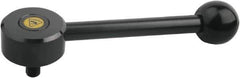 KIPP - M12, Steel Threaded Stud Adjustable Clamping Handle - 170.5mm OAL, 33mm High - Eagle Tool & Supply