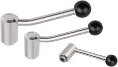 KIPP - 3/8-16, Stainless Steel Threaded Hole Adjustable Clamping Handle - 120mm OAL, 68.5mm High - Eagle Tool & Supply
