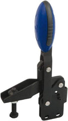 KIPP - Vertical Handle, Manual Hold Down Toggle Clamp - U-Bar, Straight Base, Nitride/Oxide Finish, Steel - Eagle Tool & Supply