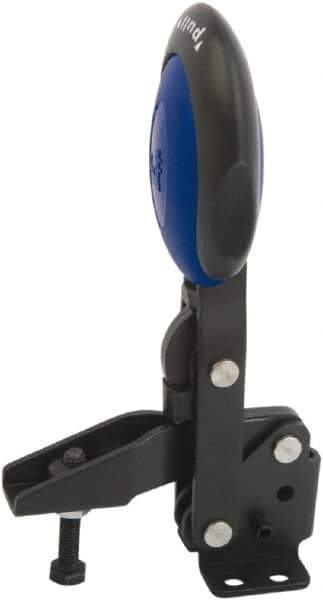 KIPP - Vertical Handle, Manual Hold Down Toggle Clamp - U-Bar, Flanged Base, Nitride/Oxide Finish, Steel - Eagle Tool & Supply