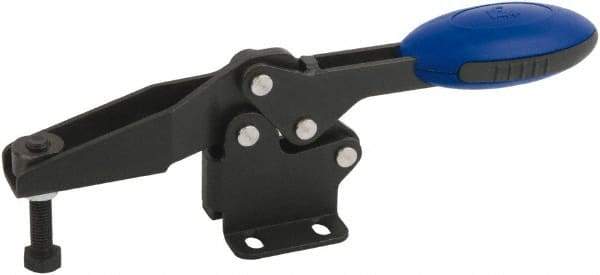 KIPP - Horizontal Handle, Manual Hold Down Toggle Clamp - U-Bar, Flanged Base, Nitride/Oxide Finish, Steel - Eagle Tool & Supply