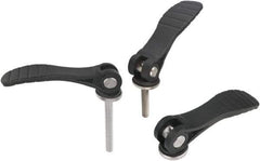 KIPP - M6, Fiberglass Reinforced Plastic Threaded Stud Adjustable Clamping Handle - 79.6mm OAL, 23.4mm High - Eagle Tool & Supply