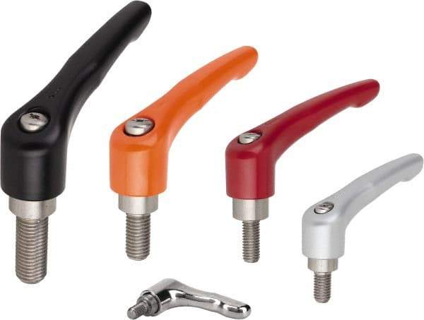 KIPP - 1/2-13, Zinc Threaded Stud Adjustable Clamping Handle - 109mm OAL, 67.5mm High - Eagle Tool & Supply