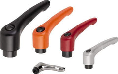 KIPP - #10-32, Zinc Threaded Hole Adjustable Clamping Handle - 47mm OAL, 34mm High - Eagle Tool & Supply