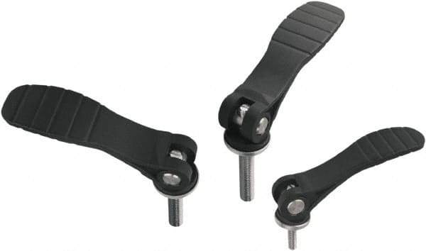 KIPP - M8, Fiberglass Reinforced Plastic Threaded Stud Adjustable Clamping Handle - 110mm OAL, 27.7mm High - Eagle Tool & Supply