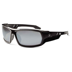 Odin Silver Mirror Lens Black Safety Glasses - Eagle Tool & Supply
