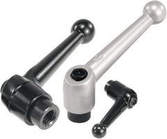 KIPP - 3/8-16, Zinc Threaded Hole Adjustable Clamping Handle - 90mm OAL, 61.5mm High - Eagle Tool & Supply
