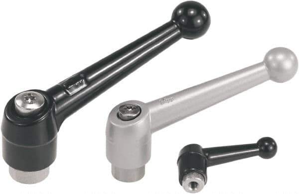 KIPP - M6, Zinc Threaded Hole Adjustable Clamping Handle - 73mm OAL, 49.5mm High - Eagle Tool & Supply