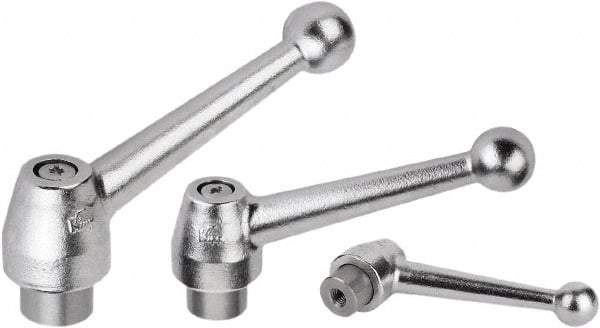 KIPP - 3/8-16, Steel Threaded Hole Adjustable Clamping Handle - 97mm OAL, 54mm High - Eagle Tool & Supply
