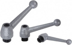 KIPP - M12, Stainless Steel Threaded Hole Adjustable Clamping Handle - 97mm OAL, 54mm High - Eagle Tool & Supply
