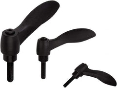 KIPP - 3/8-16, Fiberglass Reinforced Plastic & Thermoplastic SEBS Threaded Stud Adjustable Clamping Handle - 74.4mm OAL, 45.2mm High - Eagle Tool & Supply