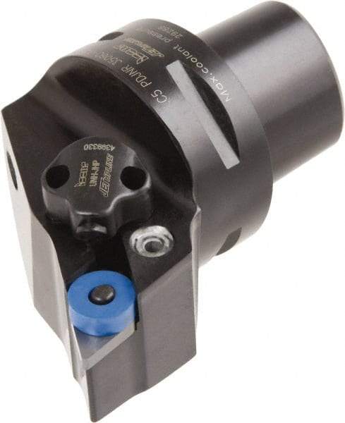 Iscar - Right Hand Cut, Size C5, Various Insert Compatiblity, External Modular Turning & Profiling Cutting Unit Head - 35mm Ctr to Cutting Edge, 60mm Head Length, Through Coolant, Series CAMFIX, Isoturn, JetHPLine - Eagle Tool & Supply