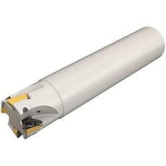 Iscar - 32mm Cut Diam, 8mm Max Depth of Cut, 31mm Shank Diam, 250mm OAL, Indexable Square Shoulder Helical End Mill - HM390 TPKT 100304PDR, HM390 TPKT 1003PDR Inserts, Cylindrical Shank, 90° Lead Angle, Through Coolant, Series HeliIQMill - Eagle Tool & Supply