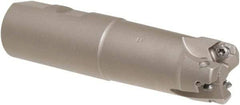 Iscar - 32mm Cut Diam, 0.0591" Max Depth, 32mm Shank Diam, Weldon Shank Indexable High-Feed End Mill - Screw Holding Method, H600 WXCU Insert, FF EWX-07 Toolholder, Through Coolant - Eagle Tool & Supply