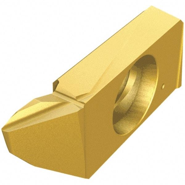 Iscar - 22SCIL Grade IC1008, 1mm Cutting Width Carbide Grooving Insert - 3mm Max Depth of Cut, 0.08mm Corner Radius, TiAlN/TiN Finish - Eagle Tool & Supply
