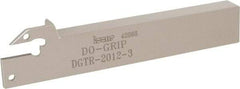 Iscar - External Thread, 1.378" Max Depth of Cut, 3mm Min Groove Width, 125mm OAL, Right Hand Indexable Grooving Cutoff Toolholder - 20mm Shank Height x 12mm Shank Width, DGN/DGR/GRIP Insert Style, DGT Toolholder Style, Series Do-Grip - Eagle Tool & Supply