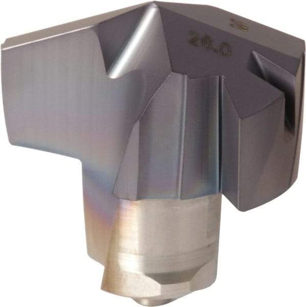 Iscar - 26.01mm Diam Grade IC908 Replaceable Drill Tip - Carbide, TiAlN/TiN Finish - Eagle Tool & Supply