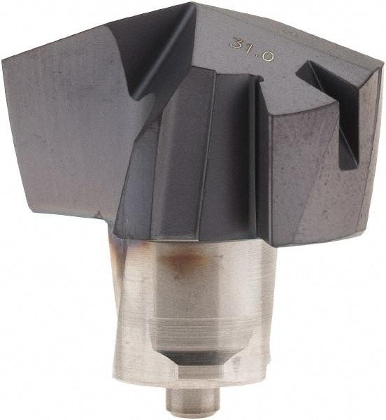 Iscar - Series ICP, 30.99mm Diam Grade IC908 Replaceable Drill Tip - Carbide, TiAlN/TiN Finish, 31 Seat Size - Eagle Tool & Supply