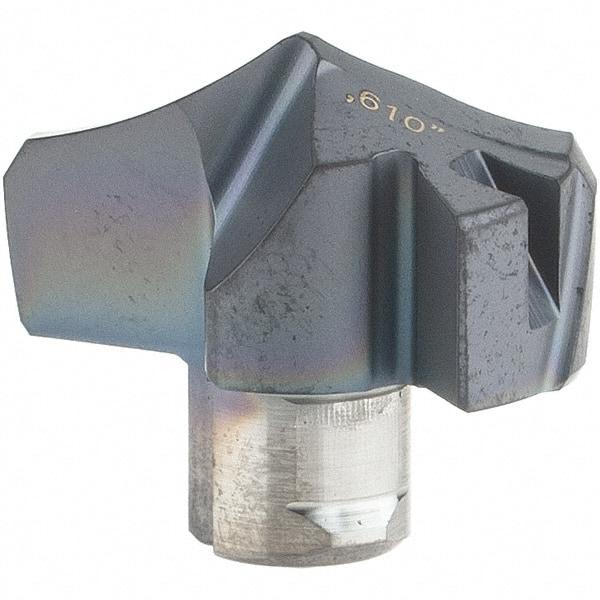 Iscar - Series HCP-IQ, 15.49mm Diam Grade IC908 Replaceable Drill Tip - Carbide, TiAlN/TiN Finish, 15 Seat Size - Eagle Tool & Supply