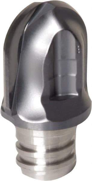 Iscar - MM HRF Grade IC908 Carbide Ball Nose Milling Tip Insert - TiAlN/TiN Finish, 2 Flutes, 10mm Cutting Diam, 10.2mm Depth of Cut, 12.35mm Extension - Eagle Tool & Supply