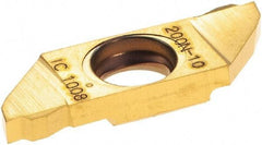 Iscar - SCIL22200 IC1008 Grade, 0.0787" Cutting Width, Carbide Cutoff Insert - Neutral Lead Angle, 0.0039" Cnr Rad, TiAlN/TiN Coated, Single End - Eagle Tool & Supply