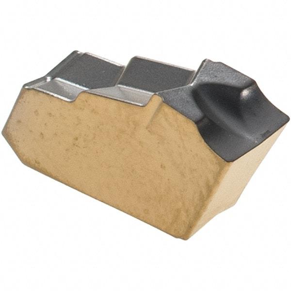 Iscar - GFN4 J IC808 Grade, 0.1575" Cutting Width, Carbide Cutoff Insert - Neutral Lead Angle, 0.0098" Cnr Rad, TiN/TiAlN Coated, Single End - Eagle Tool & Supply