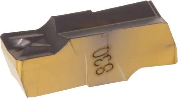 Iscar - 478055GIFI Grade IC830, 4.78mm Cutting Width Carbide Grooving Insert - 15.5mm Max Depth of Cut, Neutral, 0.55mm Corner Radius, TiN/TiAlN Finish - Eagle Tool & Supply